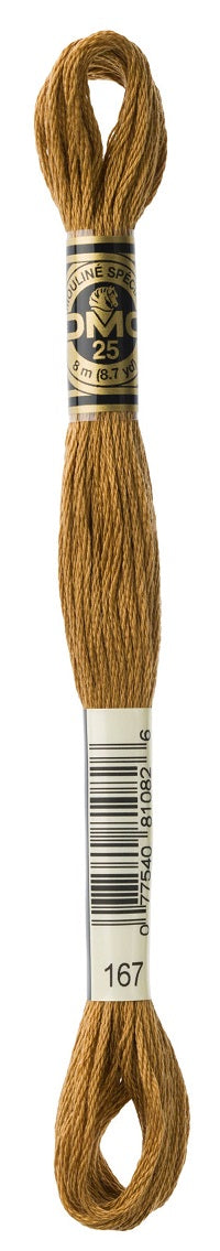 DMC 167 - Khaki Brown - DMC 6 Strand Embroidery Thread, Thread & Floss, Thread & Floss, The Crafty Grimalkin - A Cross Stitch Store