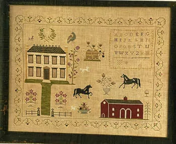 Stables At Hollyberry Farm Sampler By Stacy Nash Primitives - Cross Stitch Pattern, Needlecraft Patterns, Needlecraft Patterns, The Crafty Grimalkin - A Cross Stitch Store