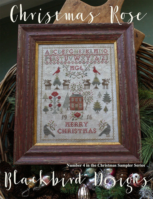 Christmas Rose - Blackbird Designs - Cross Stitch Pattern, Needlecraft Patterns, Needlecraft Patterns, The Crafty Grimalkin - A Cross Stitch Store