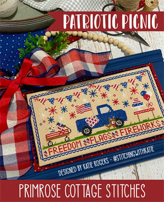 Patriotic Picnic - Primrose Cottage Stitches - Cross Stitch Patterns, Needlecraft Patterns, Needlecraft Patterns, The Crafty Grimalkin - A Cross Stitch Store