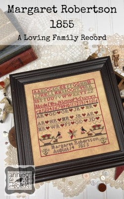 Margaret Robertson 1855 -  Annie Beez Folk Art - Cross Stitch Pattern, Needlecraft Patterns, Needlecraft Patterns, The Crafty Grimalkin - A Cross Stitch Store