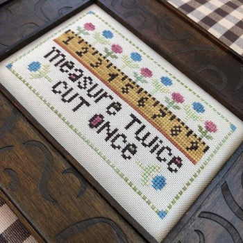 Measure Twice Cut Once - Sweet Wing Studio - Cross Stitch Pattern, Needlecraft Patterns, Needlecraft Patterns, The Crafty Grimalkin - A Cross Stitch Store