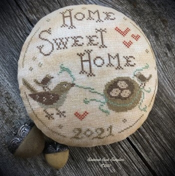 Home Sweet Home Pinkeep - Scattered Seed Samplers - Cross Stitch Pattern