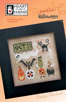 Doodles : Halloween - Heart In Hand Needleart, Needlecraft Patterns, Needlecraft Patterns, The Crafty Grimalkin - A Cross Stitch Store