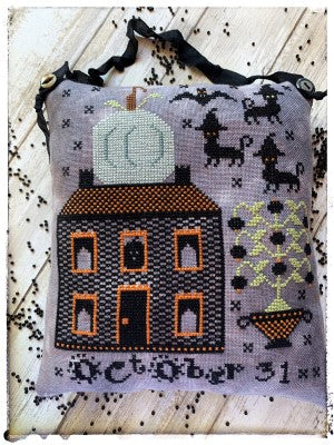 Hallows Eve Pinkeep - Lucy Beam - Cross Stitch Pattern, Needlecraft Patterns, The Crafty Grimalkin - A Cross Stitch Store