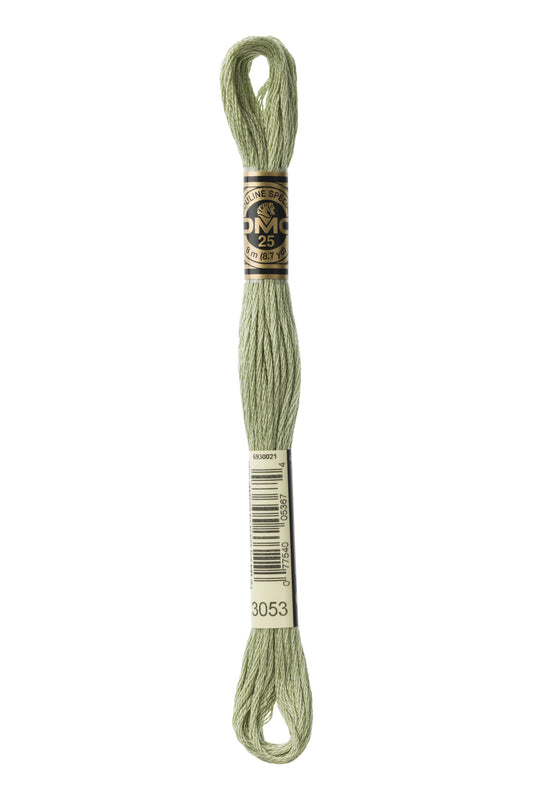 DMC 3053 - Green Gray - DMC 6 Strand Embroidery Thread, Thread & Floss, Thread & Floss, The Crafty Grimalkin - A Cross Stitch Store