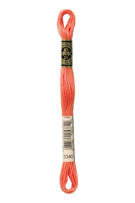 DMC 3340 - Apricot - Medium - DMC 6 Strand Embroidery Thread, Thread & Floss, Thread & Floss, The Crafty Grimalkin - A Cross Stitch Store