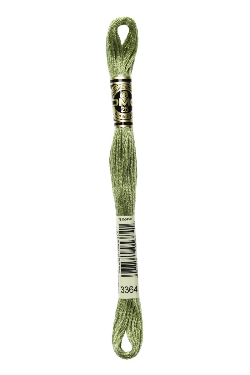 DMC 3364 - Pine Green - DMC 6 Strand Embroidery Thread, Thread & Floss, Thread & Floss, The Crafty Grimalkin - A Cross Stitch Store