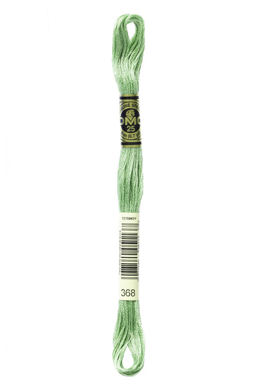 DMC 368 - Pistachio Green - Light - DMC 6 Strand Embroidery Thread, Thread & Floss, Thread & Floss, The Crafty Grimalkin - A Cross Stitch Store