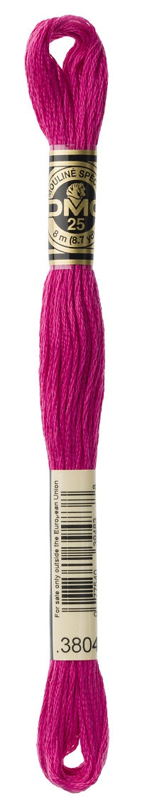 DMC 3804 - Cyclamen Pink - Dark - DMC 6 Strand Embroidery Thread, Thread & Floss, Thread & Floss, The Crafty Grimalkin - A Cross Stitch Store