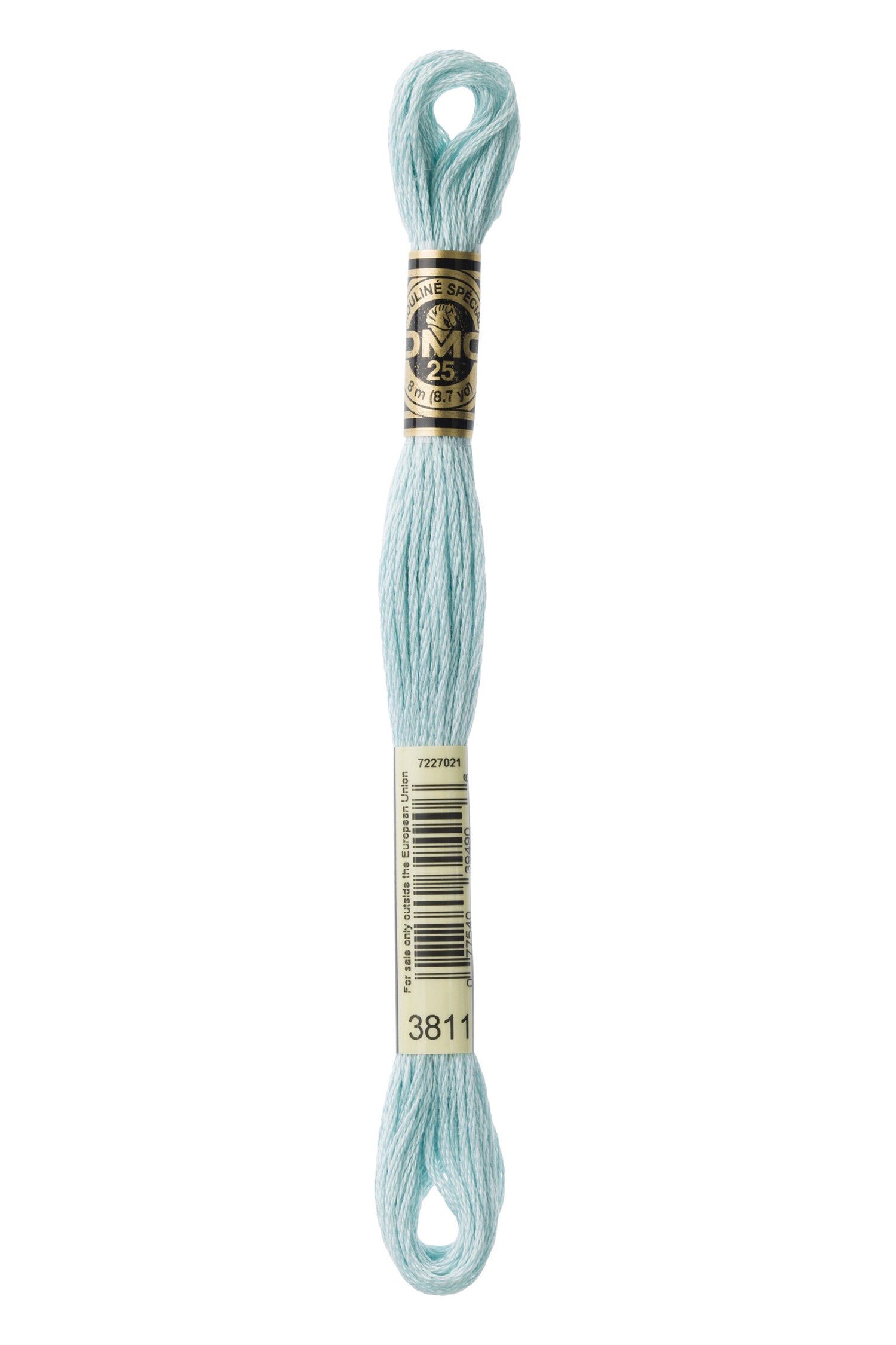 DMC 3811 - Turquoise - Very Light - DMC 6 Strand Embroidery Thread, Thread & Floss, Thread & Floss, The Crafty Grimalkin - A Cross Stitch Store