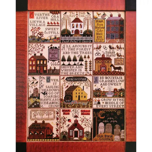 The Village of Hawk Run Hollow - Carriage House Samplings - Cross Stitch Pattern, Needlecraft Patterns, Needlecraft Patterns, The Crafty Grimalkin - A Cross Stitch Store