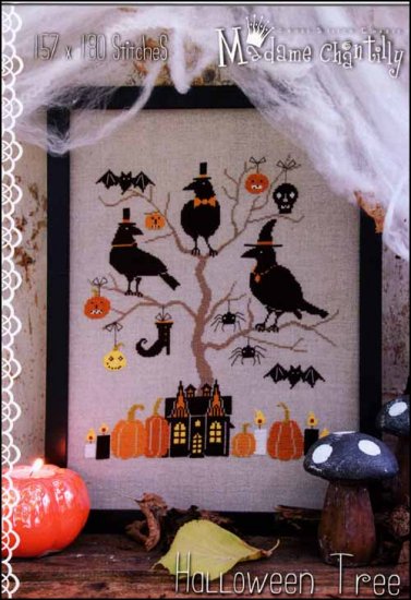 Halloween Tree - Madame Chantilly - Cross Stitch Pattern, Needlecraft Patterns, Needlecraft Patterns, The Crafty Grimalkin - A Cross Stitch Store