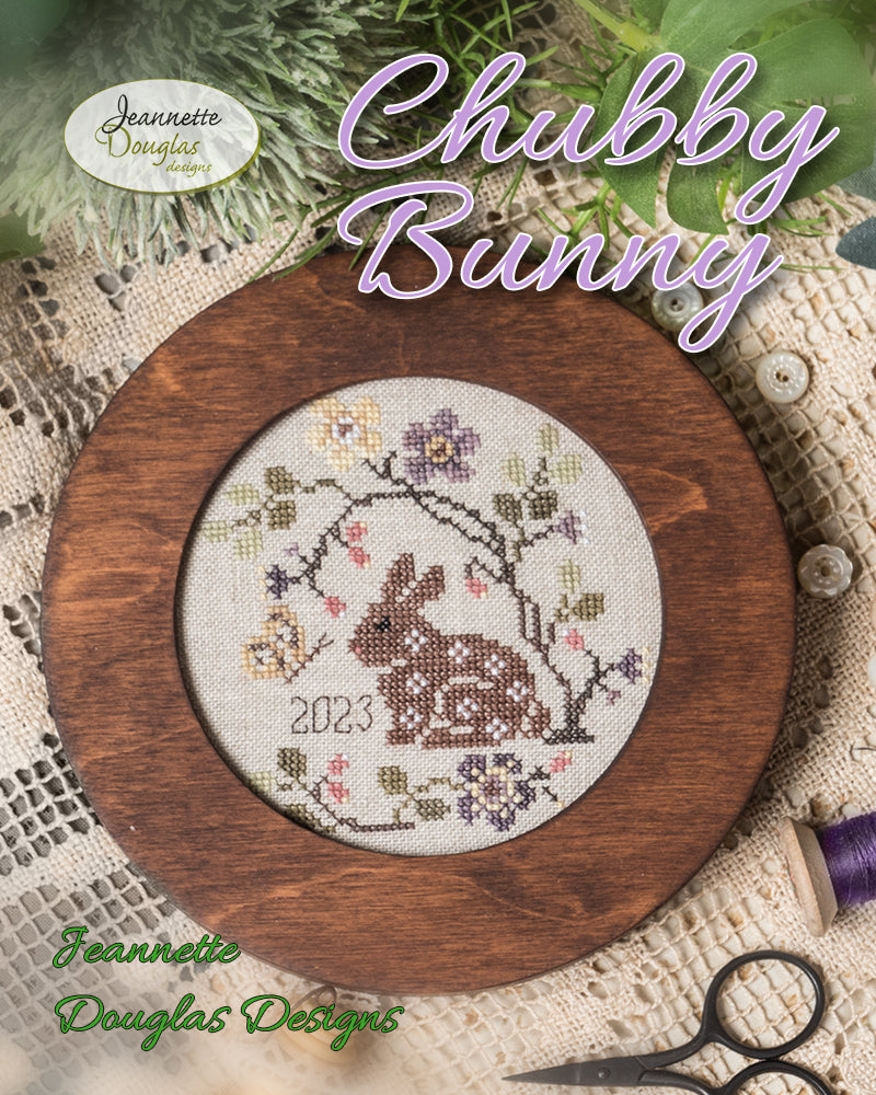 Chubby Bunny - Jeannette Douglas - Cross Stitch Pattern, Needlecraft Patterns, The Crafty Grimalkin - A Cross Stitch Store