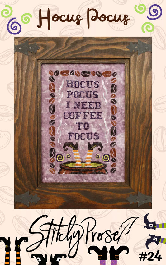 PRE-ORDER - Hocus Pocus - Stitchy Prose - Cross Stitch Pattern, Needlecraft Patterns, Needlecraft Patterns, The Crafty Grimalkin - A Cross Stitch Store