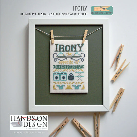 Irony - The Laundry Company - Hands on Design - Cross Stitch Pattern, Needlecraft Patterns, Needlecraft Patterns, The Crafty Grimalkin - A Cross Stitch Store