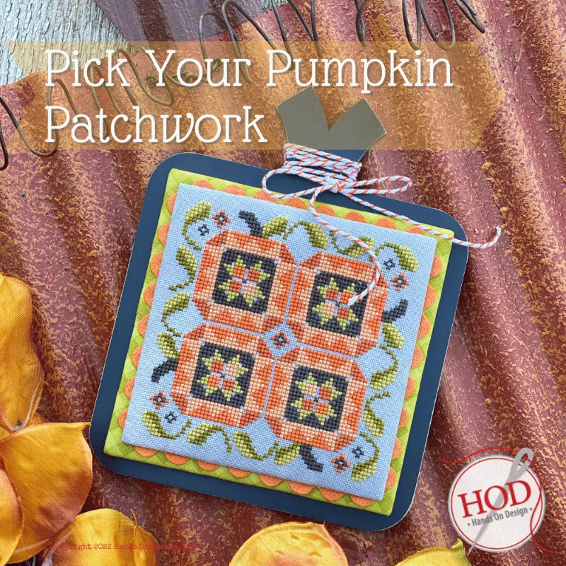 PRE-ORDER - Pick your Pumpkin Patchwork - Hands on Design - Cross Stitch, Needlecraft Patterns, Needlecraft Patterns, The Crafty Grimalkin - A Cross Stitch Store