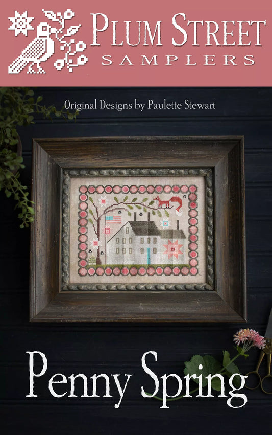 Penny Spring - Plum Street Samplers - Cross Stitch Pattern, Needlecraft Patterns, The Crafty Grimalkin - A Cross Stitch Store