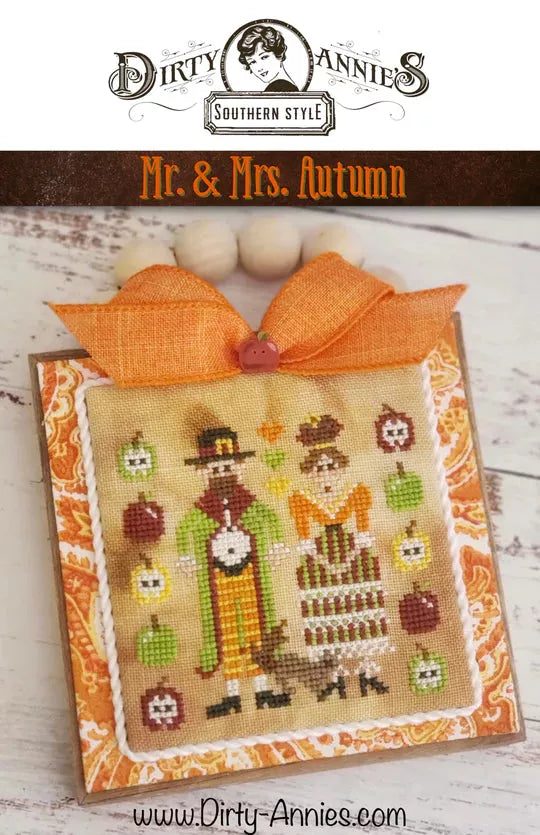 Mr. & Mrs. Autumn - Dirty Annie's - Cross Stitch Pattern, Needlecraft Patterns, Needlecraft Patterns, The Crafty Grimalkin - A Cross Stitch Store