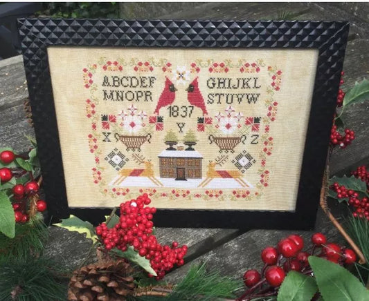 PRE-ORDER - Cardinal Sampler - Twin Peak Primitives - Cross Stitch Pattern, Needlecraft Patterns, The Crafty Grimalkin - A Cross Stitch Store