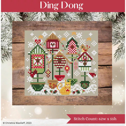 Ding Dong - Shannon Christine Designs - Cross Stitch Pattern, Needlecraft Patterns, The Crafty Grimalkin - A Cross Stitch Store