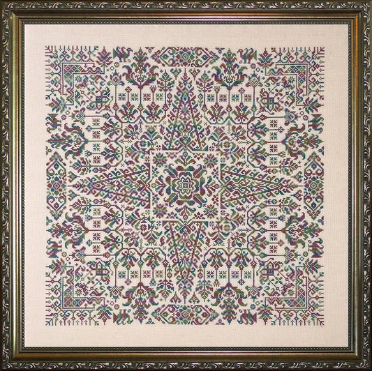 Star of Sumatra - Ink Circles - Cross Stitch Pattern/Thread Pack, Needlecraft Patterns, Needlecraft Patterns, The Crafty Grimalkin - A Cross Stitch Store