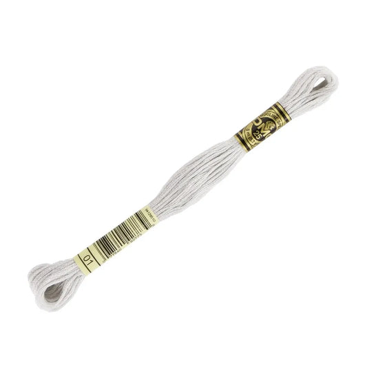 DMC 01 - White Tin - DMC 6 Strand Embroidery Thread, Thread & Floss, Thread & Floss, The Crafty Grimalkin - A Cross Stitch Store