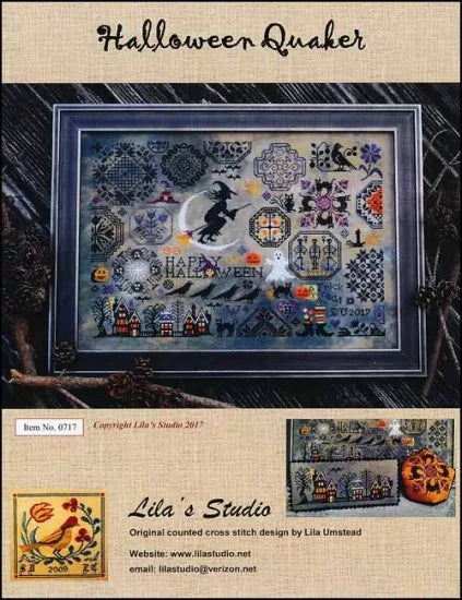 Halloween Quaker - Lila's Studio - Cross Stitch Design, Needlecraft Patterns, Needlecraft Patterns, The Crafty Grimalkin - A Cross Stitch Store