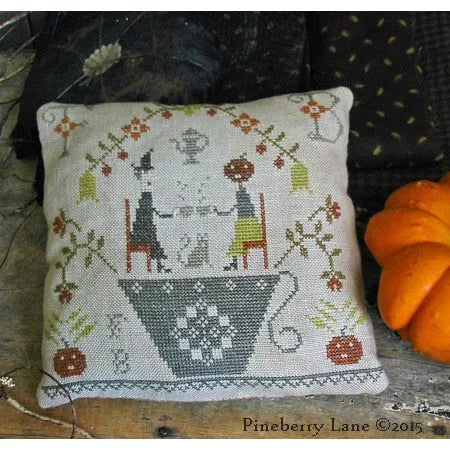 Fancey Blackett Tea for Two - Pineberry Lane - Cross Stitch Pattern, Needlecraft Patterns, Needlecraft Patterns, The Crafty Grimalkin - A Cross Stitch Store