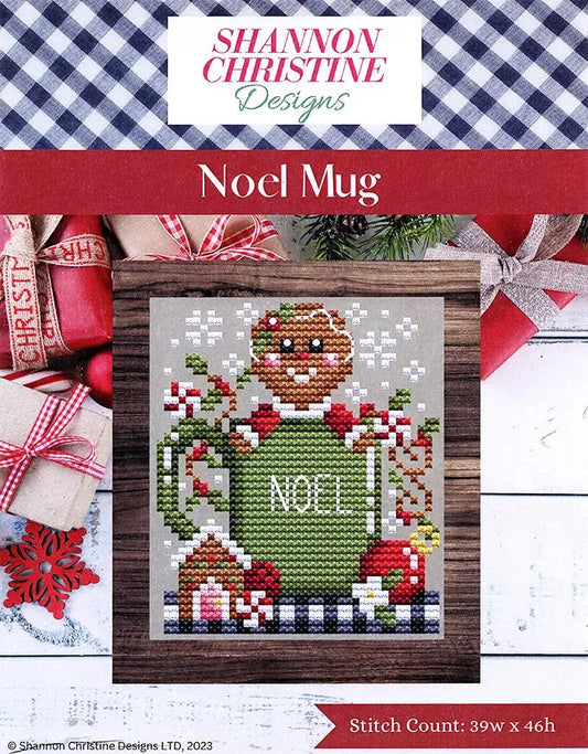 Noel Mug - Shannon Christine Designs - Cross Stitch Pattern, Needlecraft Patterns, The Crafty Grimalkin - A Cross Stitch Store