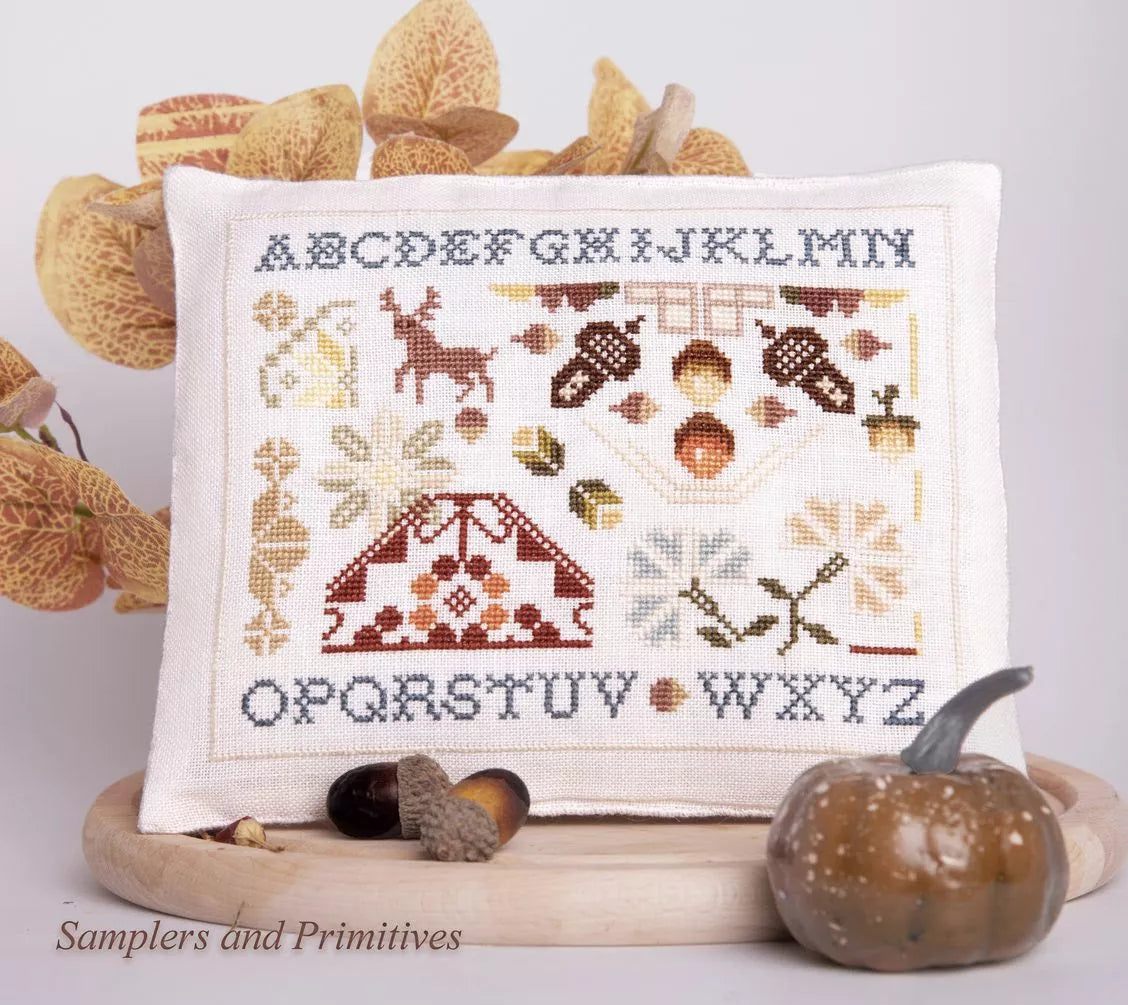 PRE-ORDER - The Autumn Alphabet - Samplers and Primitives - Cross Stitch Pattern, Needlecraft Patterns, The Crafty Grimalkin - A Cross Stitch Store