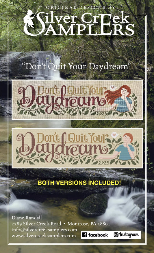 PRE-ORDER - Don't Quit Your Daydreams - Silver Creek Samplers - Cross Stitch Pattern, Needlecraft Patterns, Needlecraft Patterns, The Crafty Grimalkin - A Cross Stitch Store