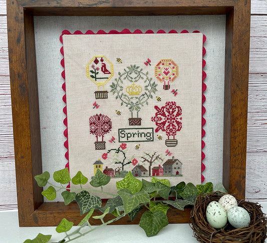 Carolyn's Balloons Spring - Jan Hicks Creates - Cross Stitch Pattern, Needlecraft Patterns, The Crafty Grimalkin - A Cross Stitch Store