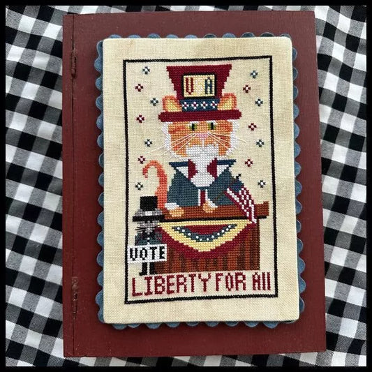 PRE-ORDER - Yankee Doodle Oscar - Finally a Farmgirl - Cross Stitch Pattern, Needlecraft Patterns, The Crafty Grimalkin - A Cross Stitch Store