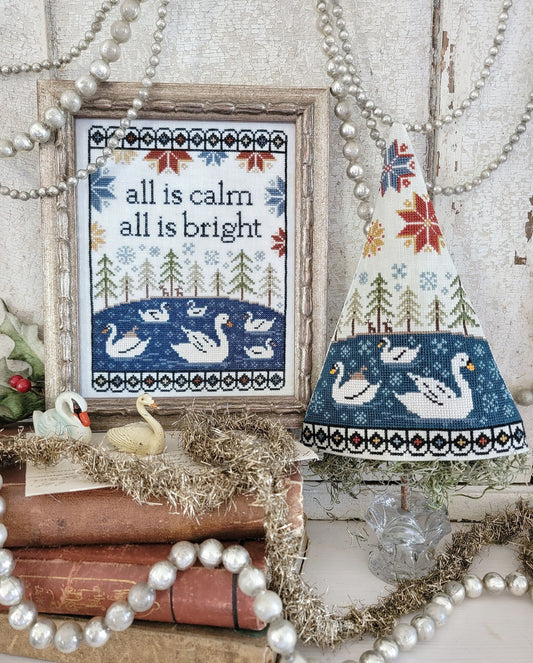 Seventh Day of Christmas Sampler and Tree - Hello From Liz Mathews - Cross Stitch Pattern, Needlecraft Patterns, The Crafty Grimalkin - A Cross Stitch Store