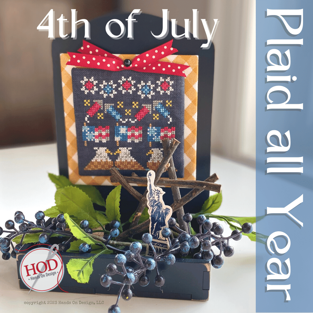 4th of July, Plaid All Year - Hands on Design - Cross Stitch, Needlecraft Patterns, Needlecraft Patterns, The Crafty Grimalkin - A Cross Stitch Store