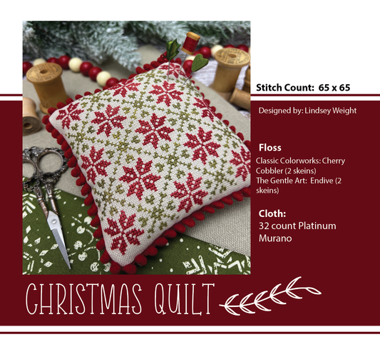 Christmas Quilt - Primrose Cottage Stitches, Needlecraft Patterns, Needlecraft Patterns, The Crafty Grimalkin - A Cross Stitch Store