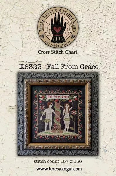 PRE-ORDER - Fall from Grace - Teresa Kogut - Cross Stitch Pattern, Needlecraft Patterns, The Crafty Grimalkin - A Cross Stitch Store