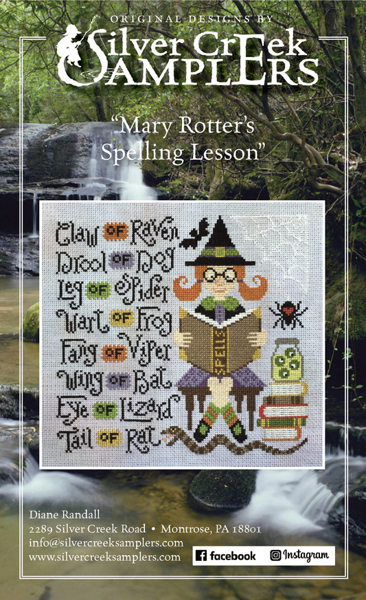 Mary Rotter's Spelling Lesson - Silver Creek Samplers - Cross Stitch Pattern, Needlecraft Patterns, Needlecraft Patterns, The Crafty Grimalkin - A Cross Stitch Store